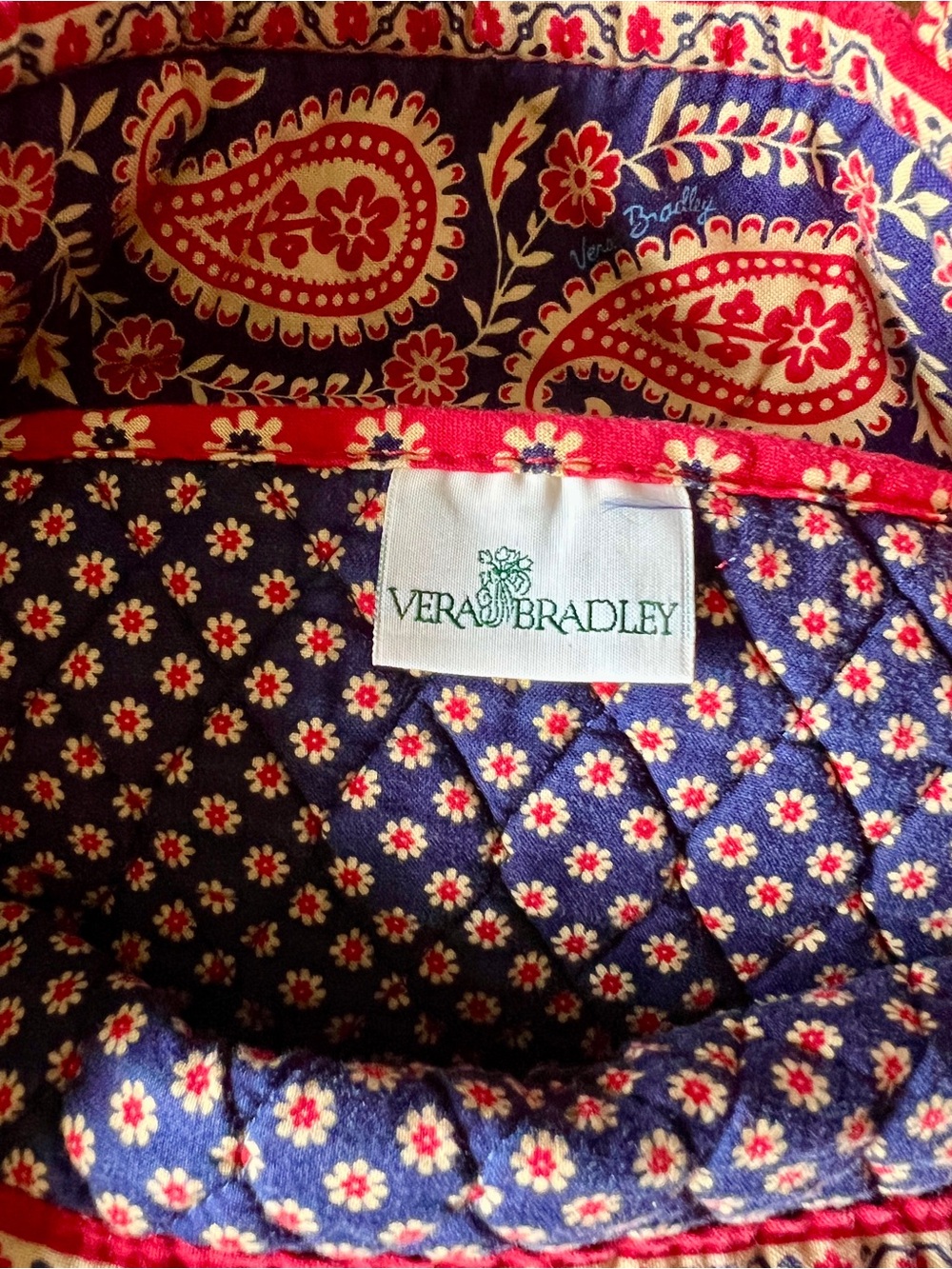 Vintage Vera Bradley Americana Quilted Tote Bag - Picture 4 of 4